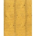 Rochie galben mustar tricotata cu maneci lungi si guler inalt  - 3