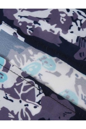Kimono bleumarin cu imprimeu floral  - 9