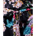 Salopeta bleumarin tip rochie cu imprimeu floral Parisian - 9