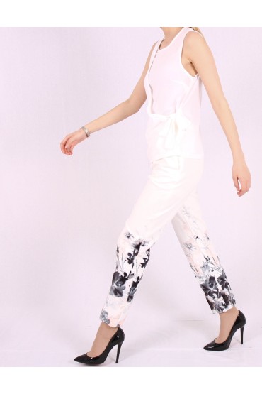 Pantaloni cu imprimeu floral Raspberry - 4